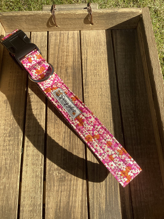 Pink/Orange Flowers Collar