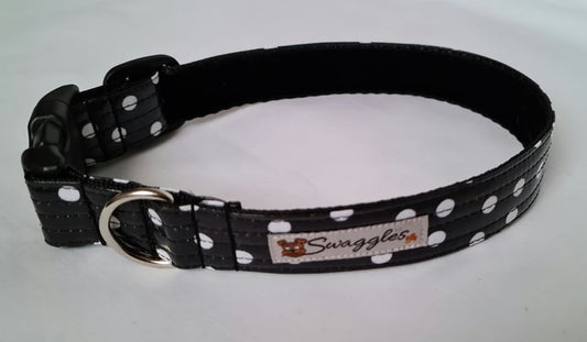 Black & White Spot Laminated Collar