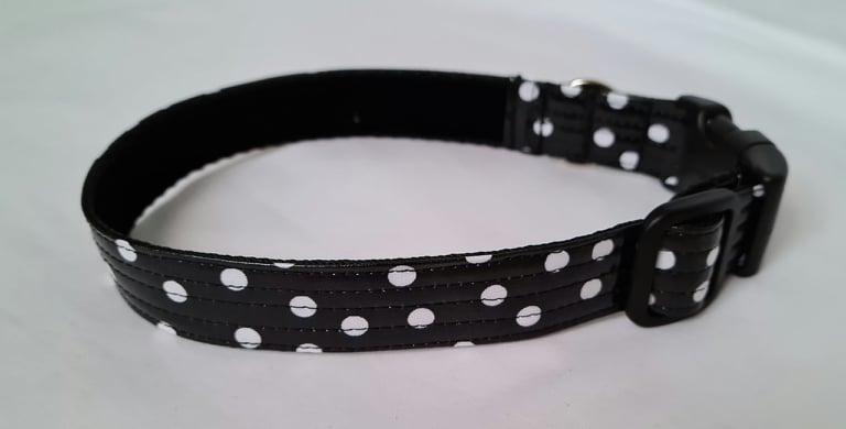Black & White Spot Laminated Collar