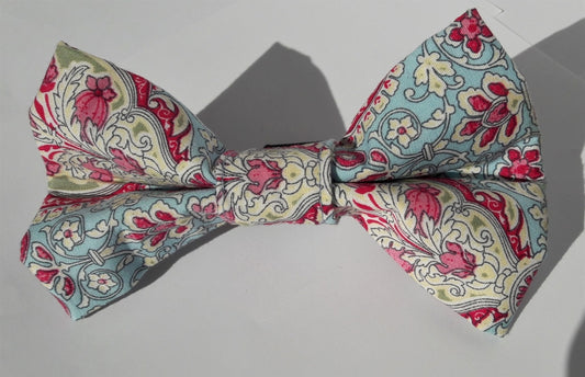Blue Paisley Bow Tie