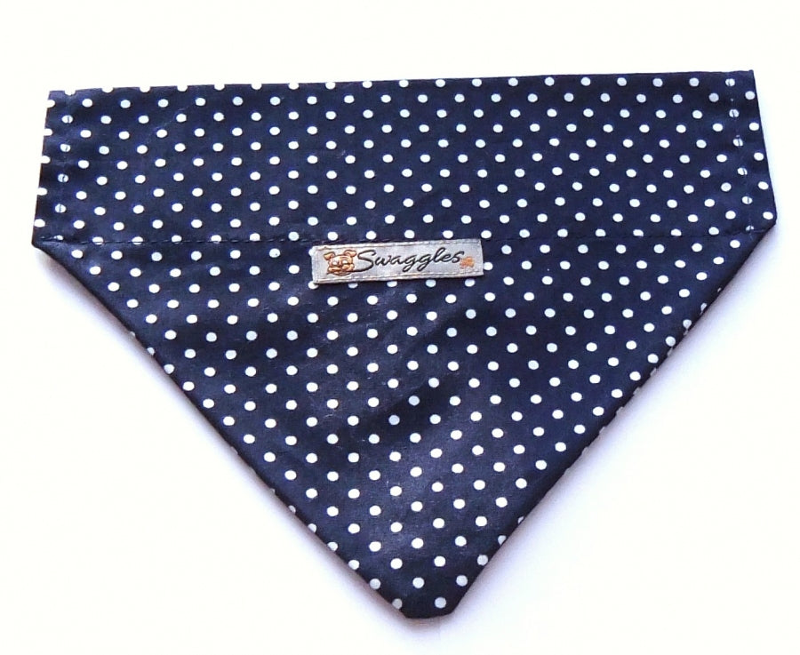Classic Navy and White Spot Bandana