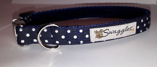 Classic Navy and White Spot Collar