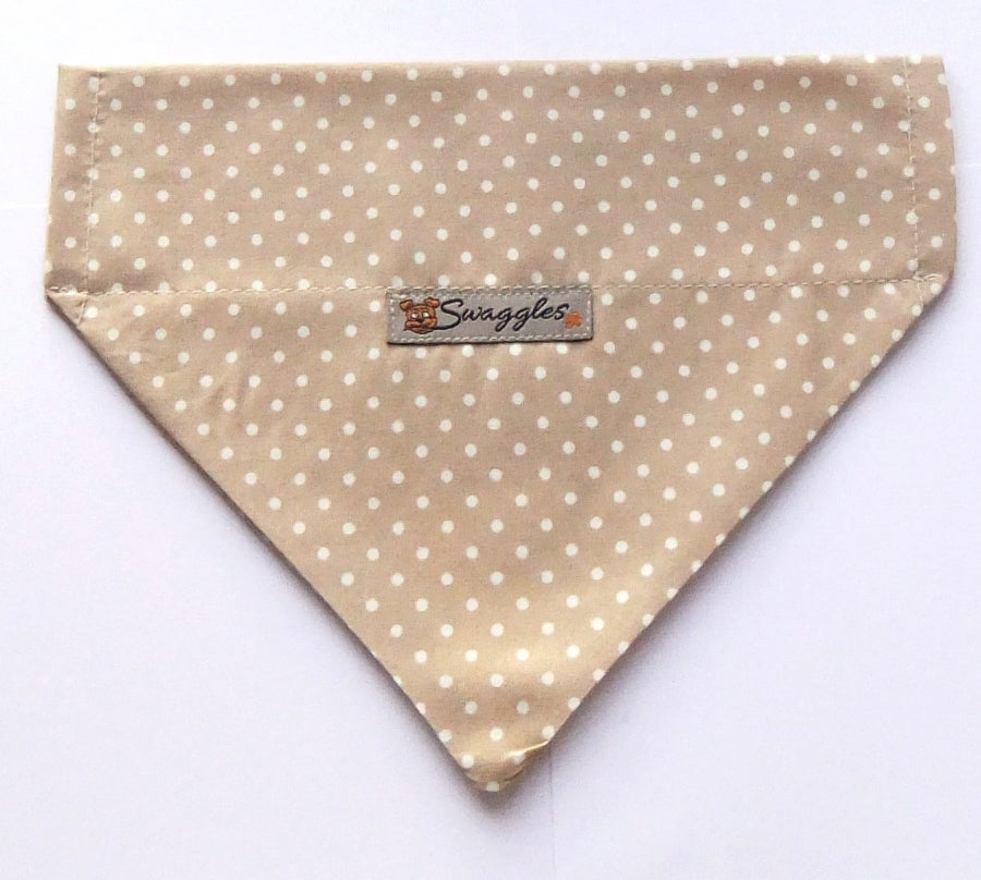 Cream and White Spot Bandana
