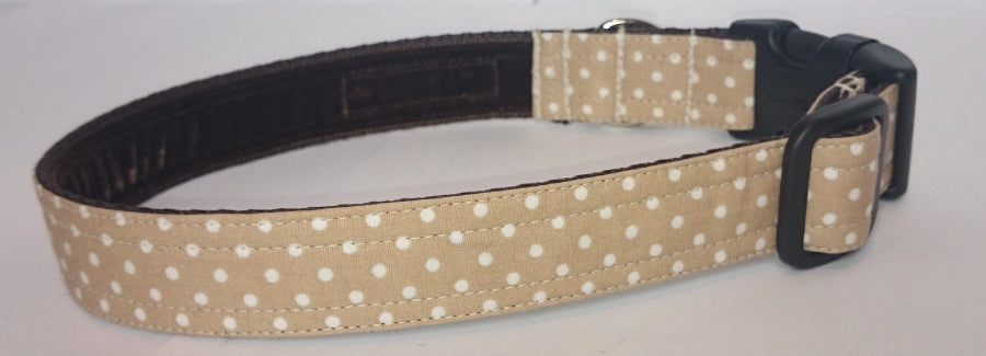 Cream and White Spot Collar