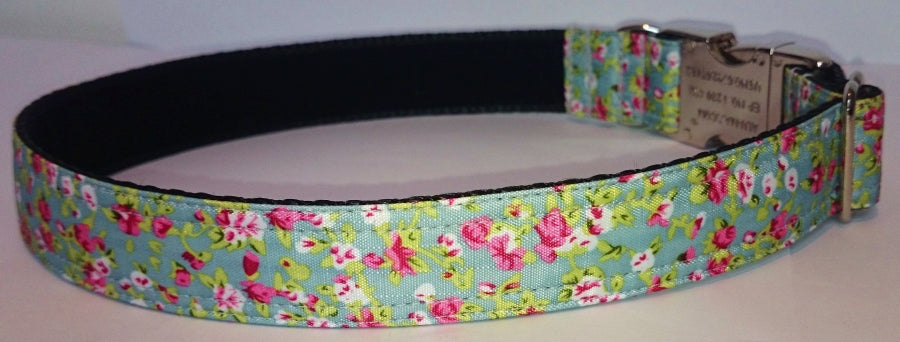 Duck Egg Floral Ripstop Collar