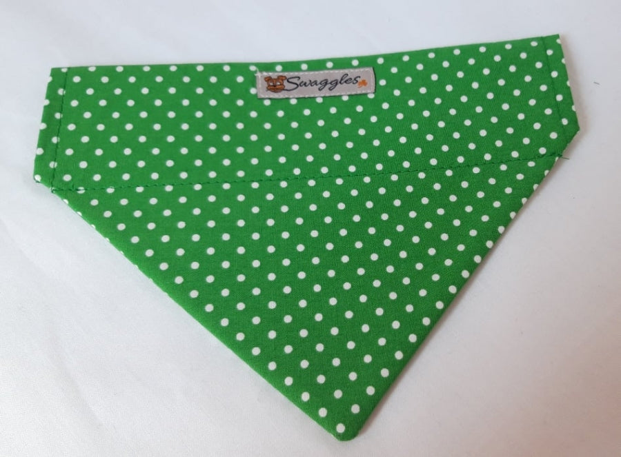 Emerald Green & White Spot Bandana