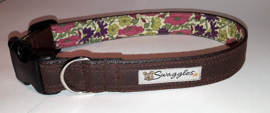 Waxed Cotton Collar (brown)