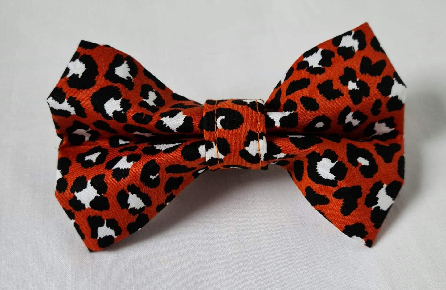 Rust Leopard Print Bow Tie