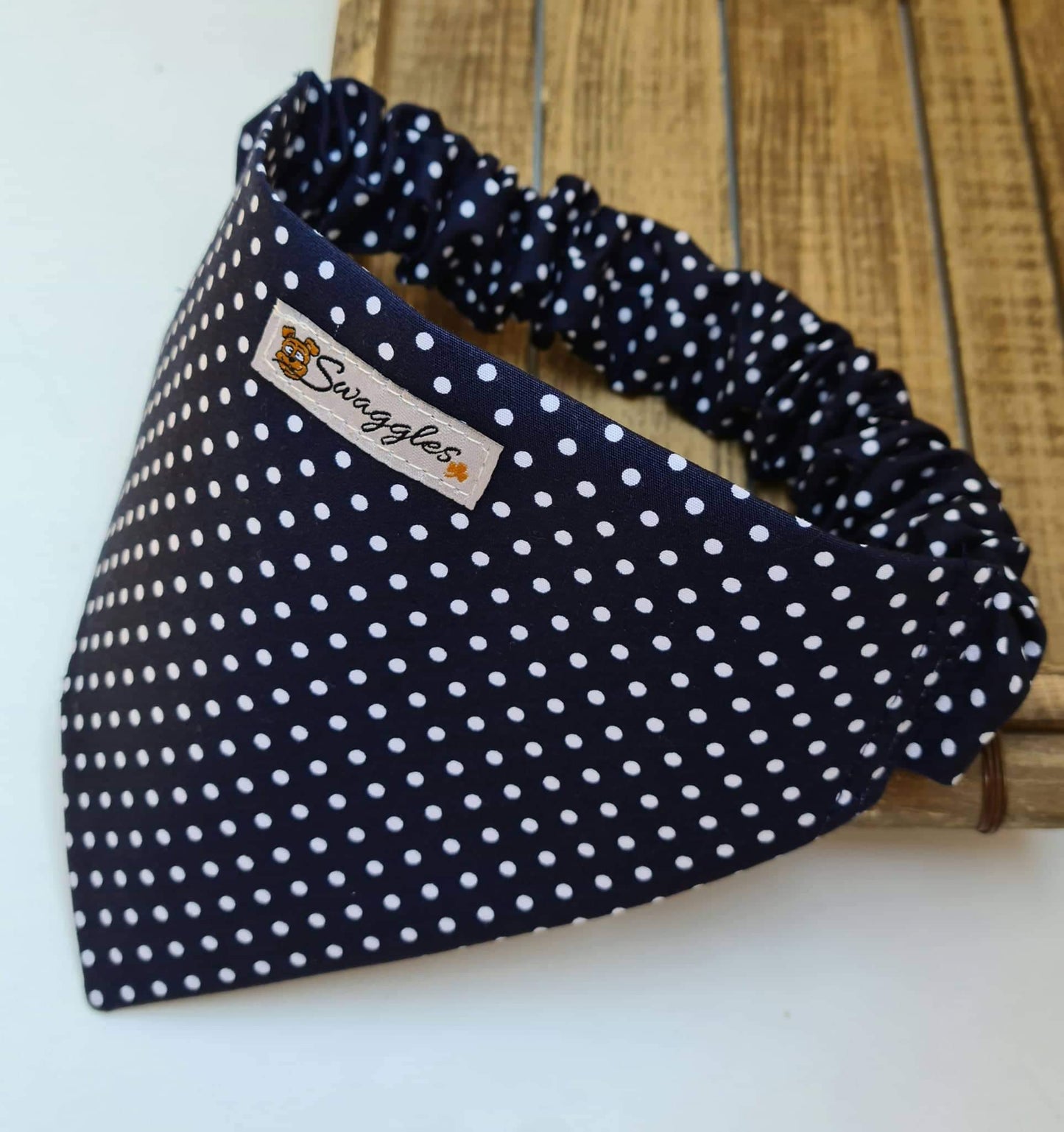 Classic Navy and White Spot Bandana