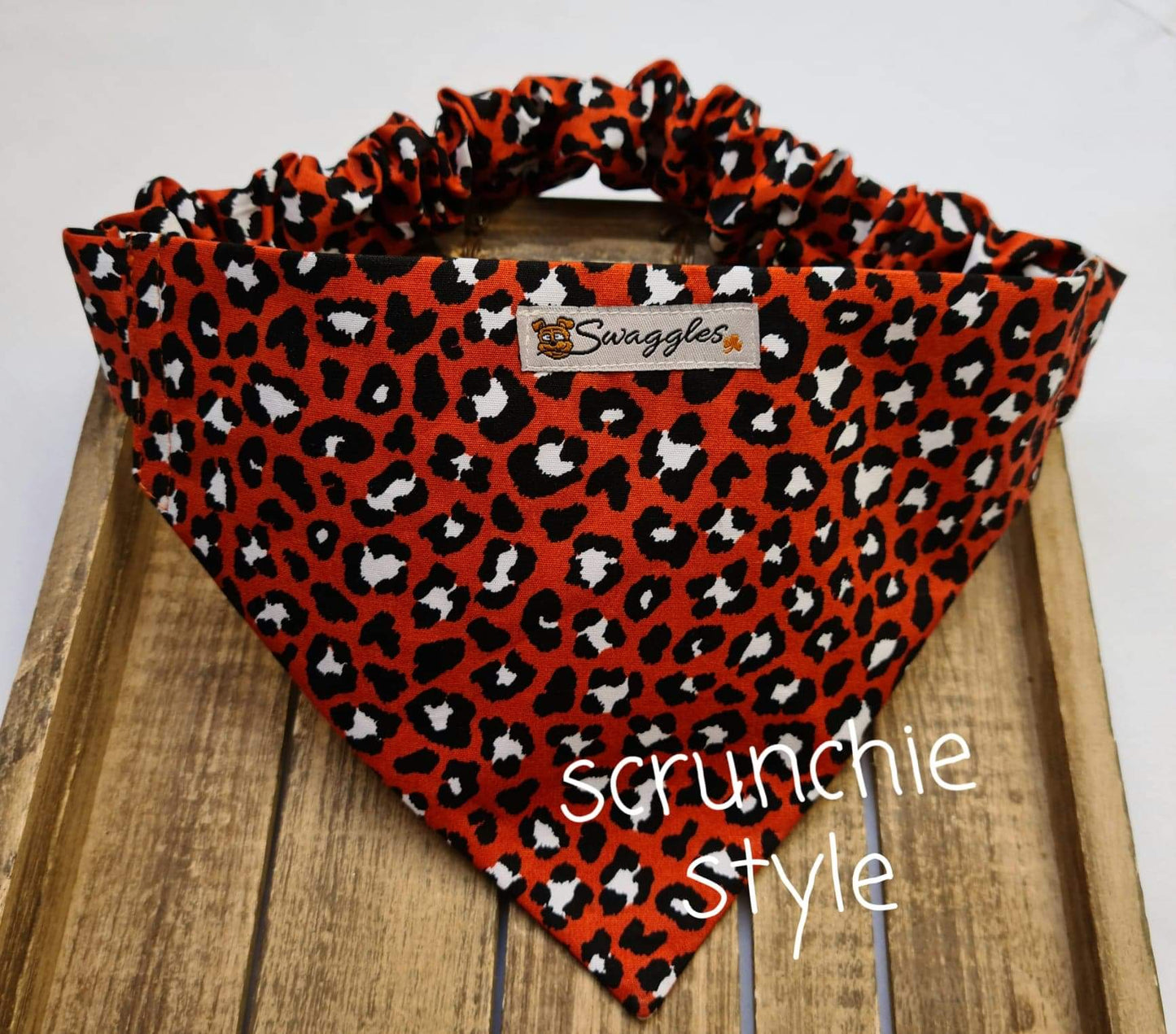 Rust Leopard Print Bandana