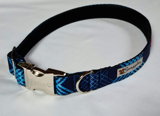 Navy Check Ripstop Collar