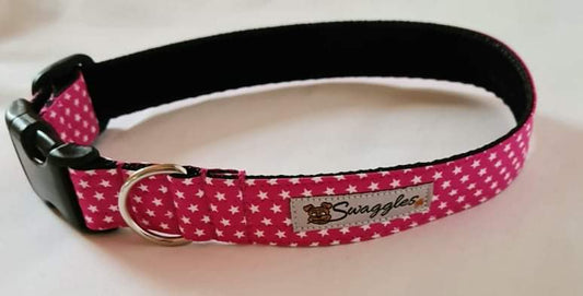 Cerise Pink Mini Stars Collar