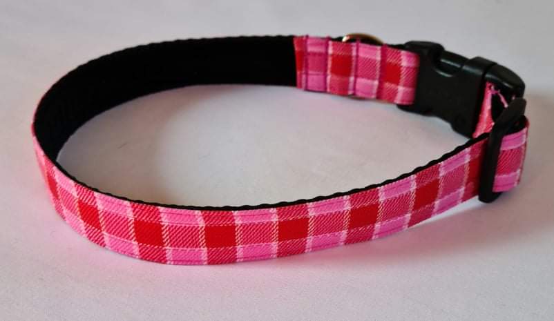 Red & Pink Tartan Collar