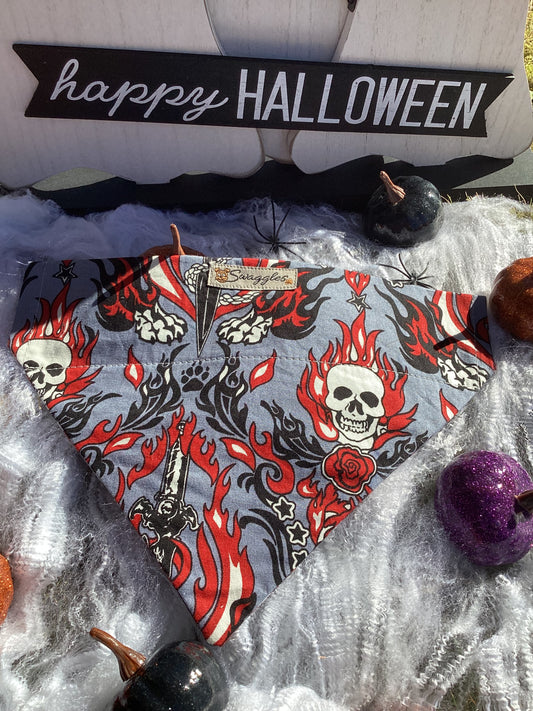 Fiery Skulls Bandana