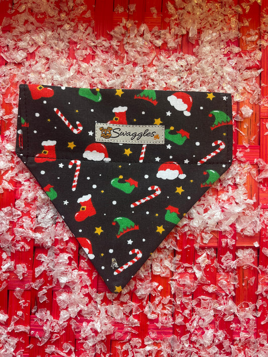 Black Santa Hats Bandana