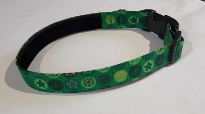 Christmas Green & Gold Stars Collar (large)