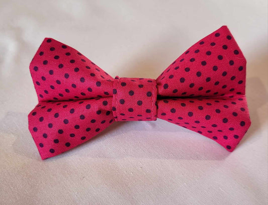 Pink & Purple Spot Bow Tie