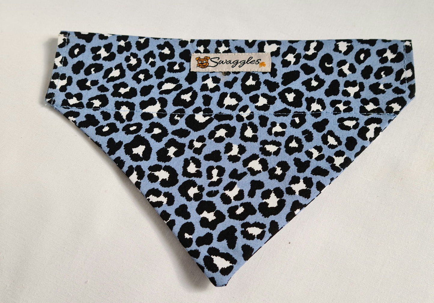 Blue Leopard Print Bandana