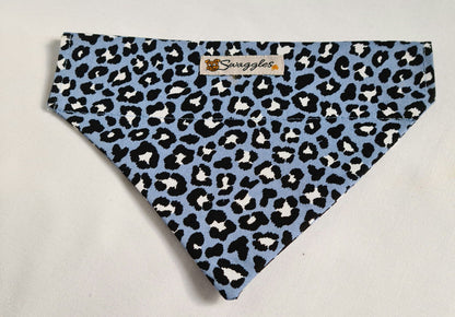 Blue Leopard Print Bandana