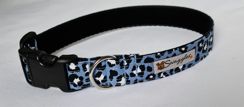 Blue Leopard Print Collar
