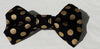 Black & Metallic Gold Spot Bow Tie