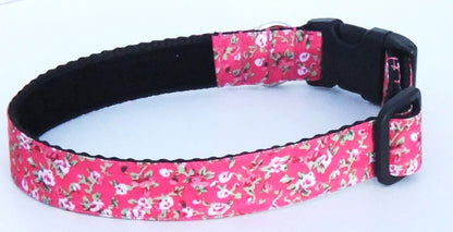 Cerise Pink Floral Ripstop Collar