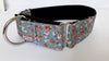 Duck egg floral ripstop martingale collar