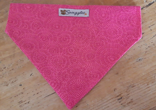 Pink Flower Heads Bandana