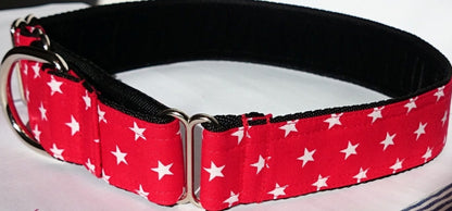 Red & White Stars Martingale Collar