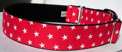 Red & White Stars Martingale Collar