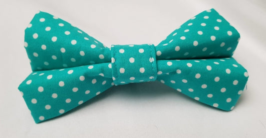 Turquoise Spot Bow Tie