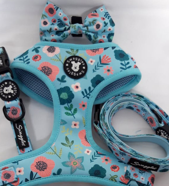 Blue and Pink Scandi Floral Harness