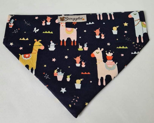 Navy Llama Bandana