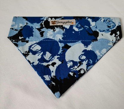 Blue Camo Skulls Bandana