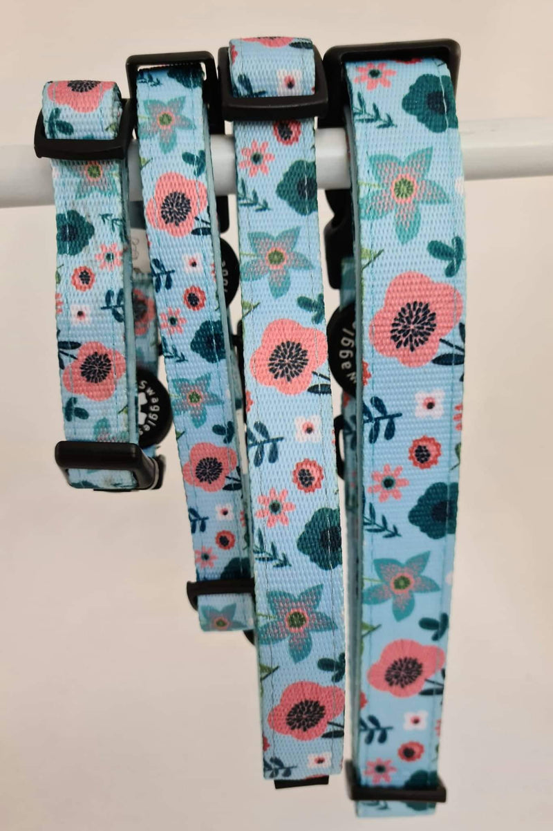 Blue and Pink Scandi Floral Collar