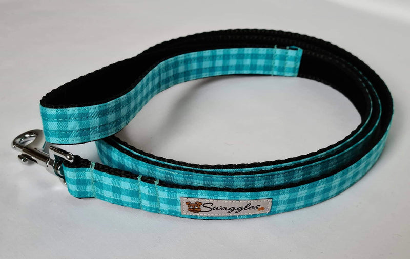 Turquoise Gingham Check Lead