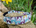 Greyhounds Purple Mint & Yellow Martingale Collar