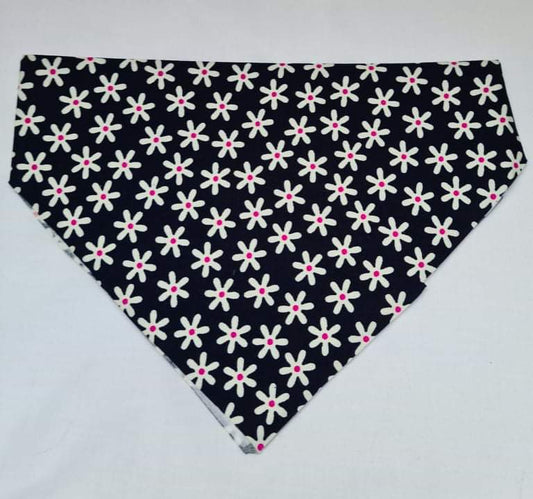 Navy & Pink Daisy Bandana