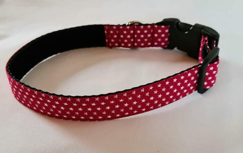 Cherry Red Mini Stars Collar