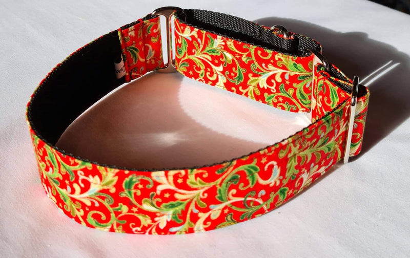 Red Scroll Martingale Collar