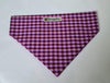 Purple Gingham Check Bandana