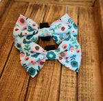 Blue and Pink Scandi Floral Bow Tie