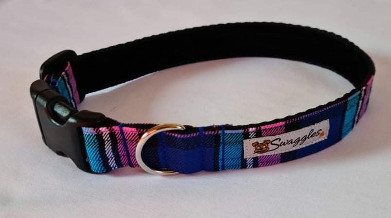 Pink & Blue Tartan Collar