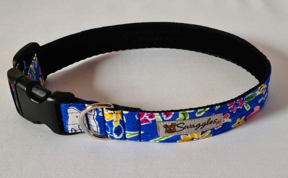 Cornflower Blue Country Flowers Collar