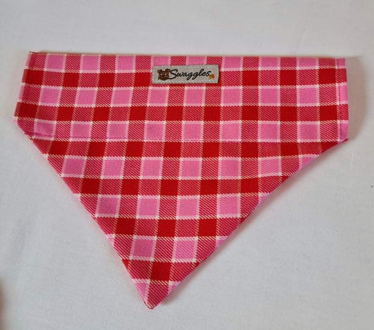 Red & Pink Tartan Bandana