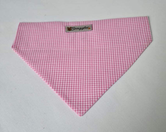 Pink & White Gingham Check Bandana