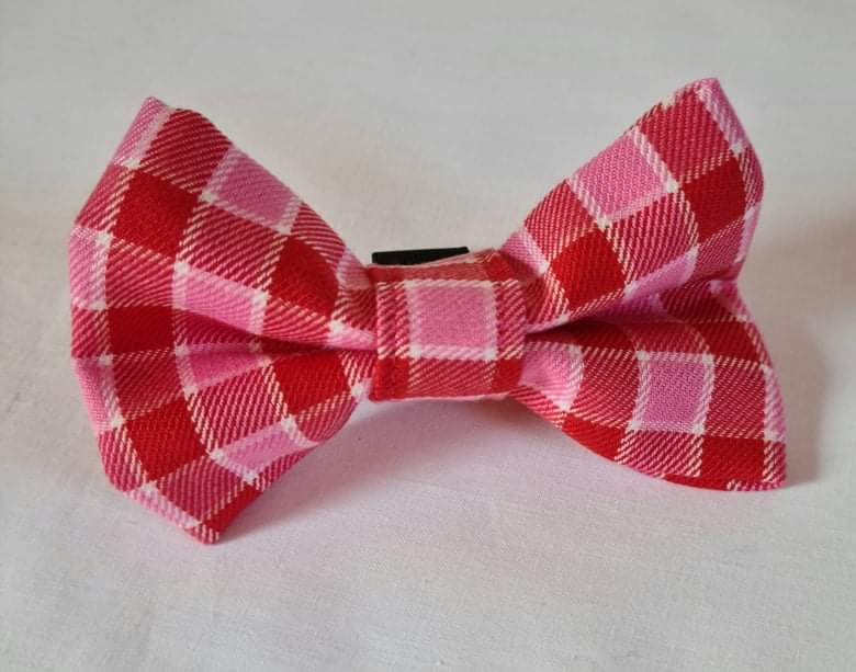 Red & Pink Tartan Bow Tie