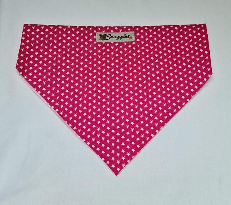 Cerise Pink Mini Stars Bandana