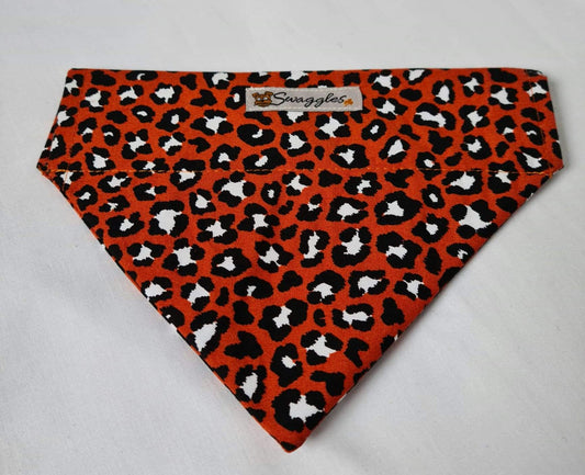 Rust Leopard Print Bandana