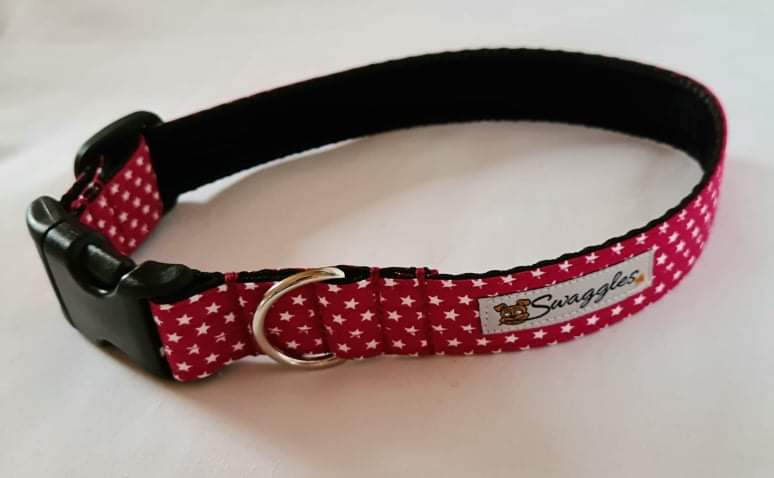 Cherry Red Mini Stars Collar